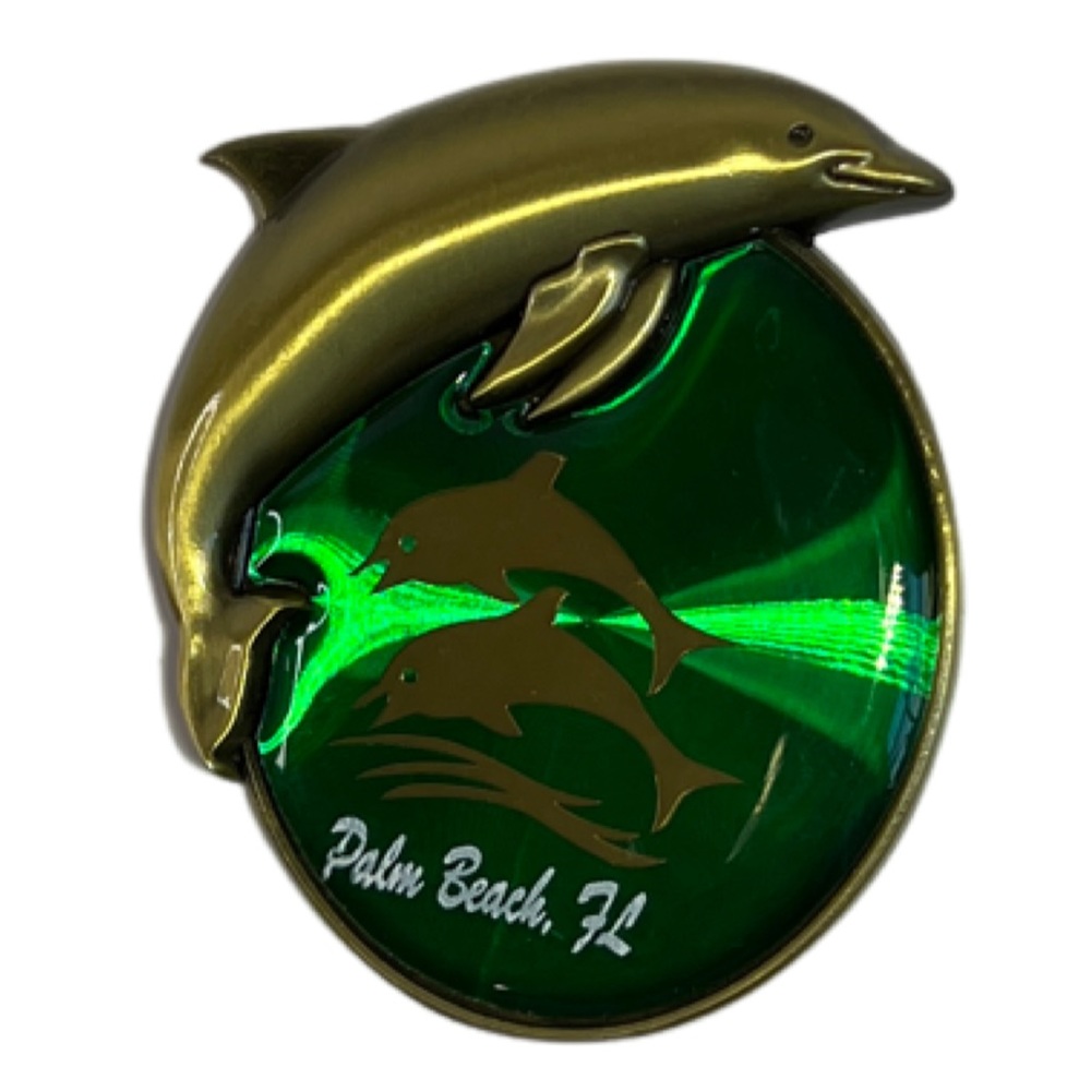 Decorative magnet dolphin metal/enamel Palm Beach Fl
